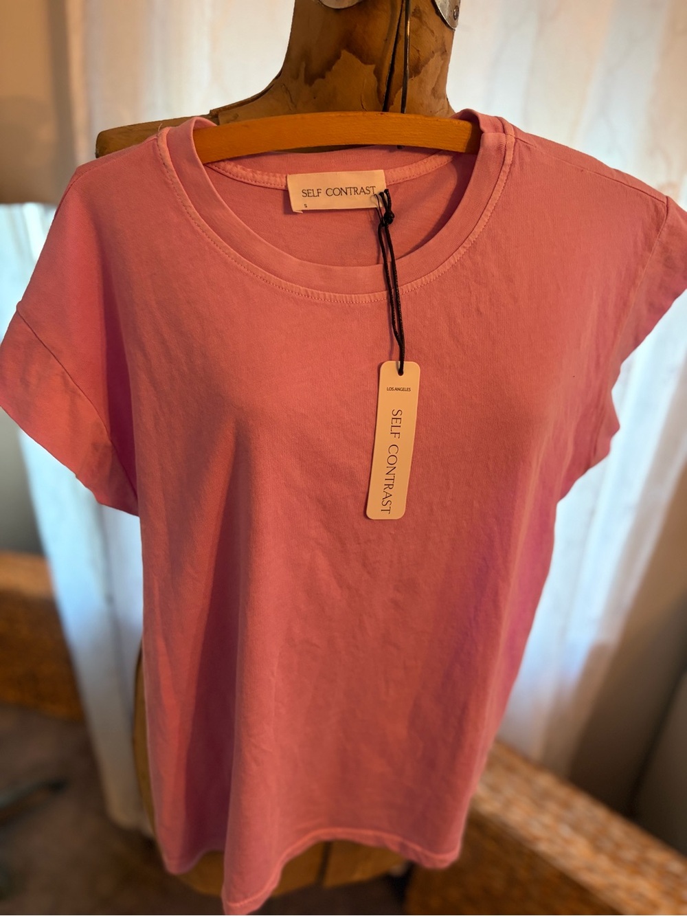 Self Contrast Brynleem Relaxed Pink Short Sleeve Tee